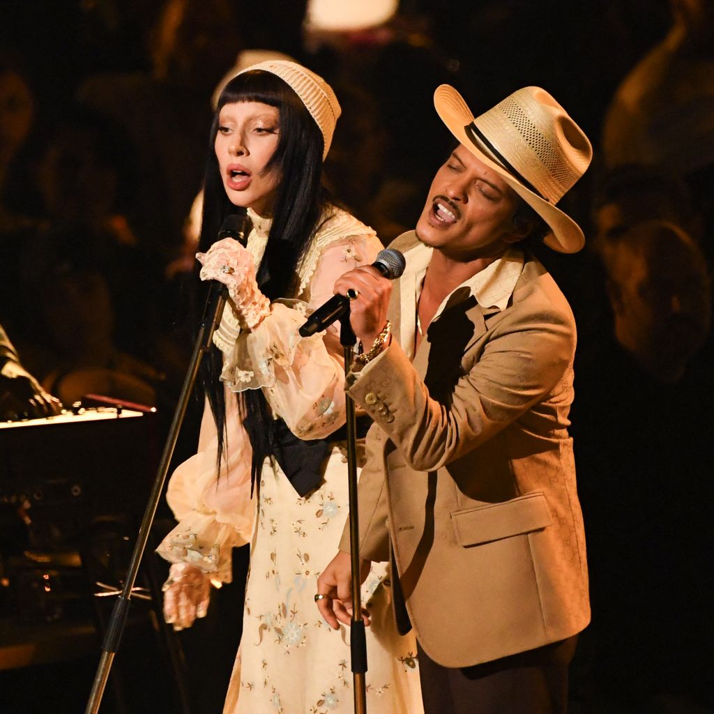 Lady Gaga und Bruno Mars bei den Grammys im Februar 2025