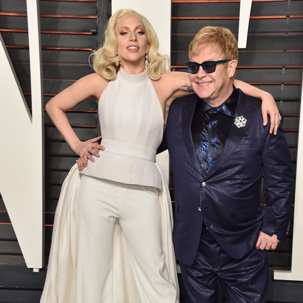 Lady Gaga und Elton John, Februar 2016