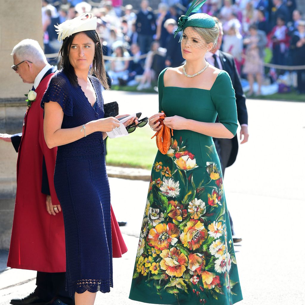 Lady Kitty Spencer (r.) an Herzogin Meghan und Prinz Harrys Hochzeit, Mai 2018