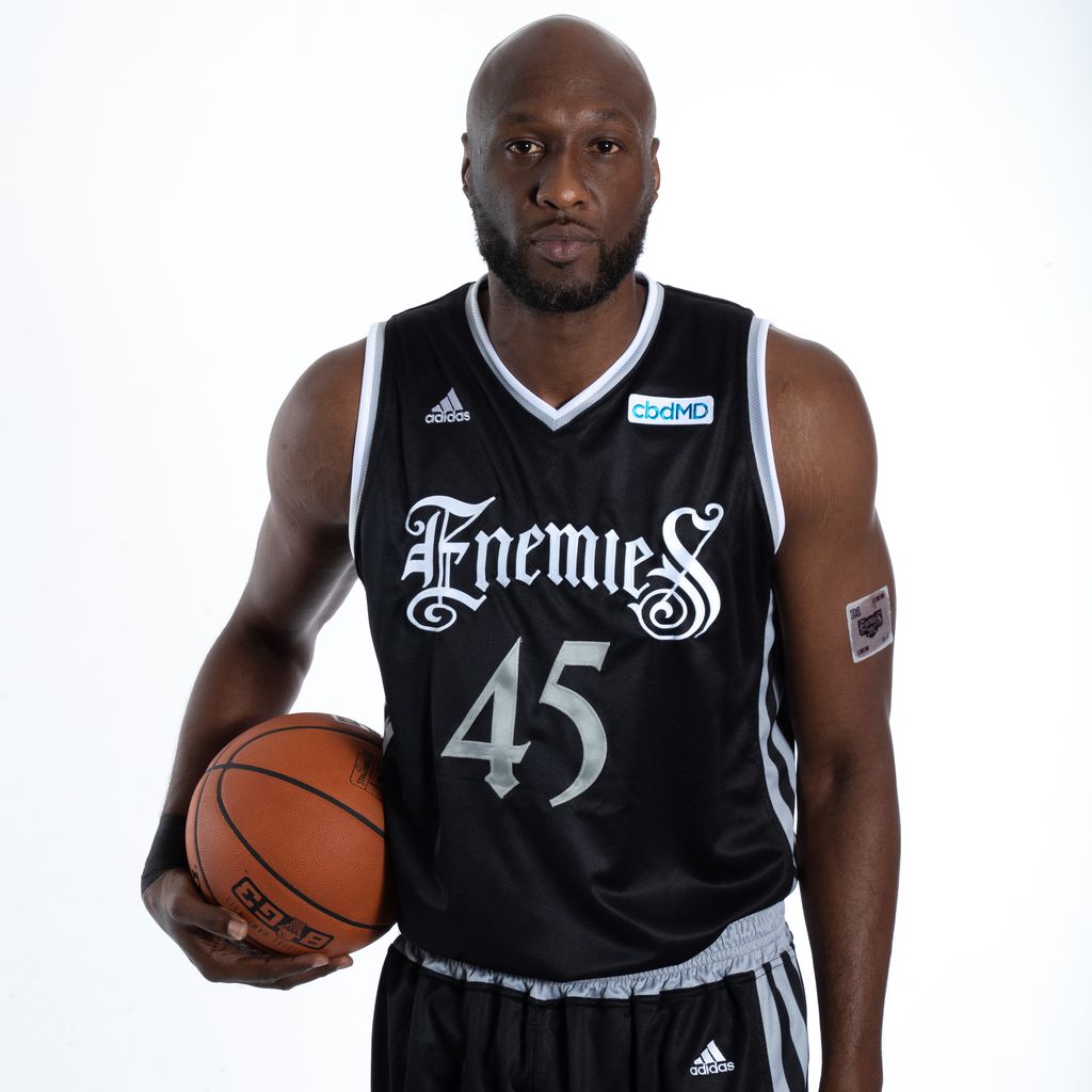 Lamar Odom bei einem Basketballspiel in Detroit im Juni 2019