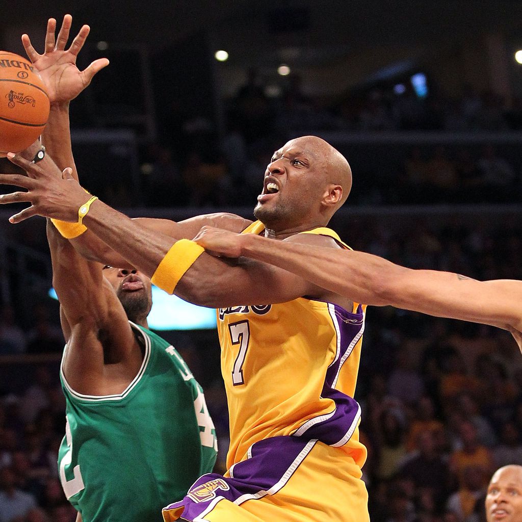 Lamar Odom bei einem Basketballspiel in Los Angeles, 2010