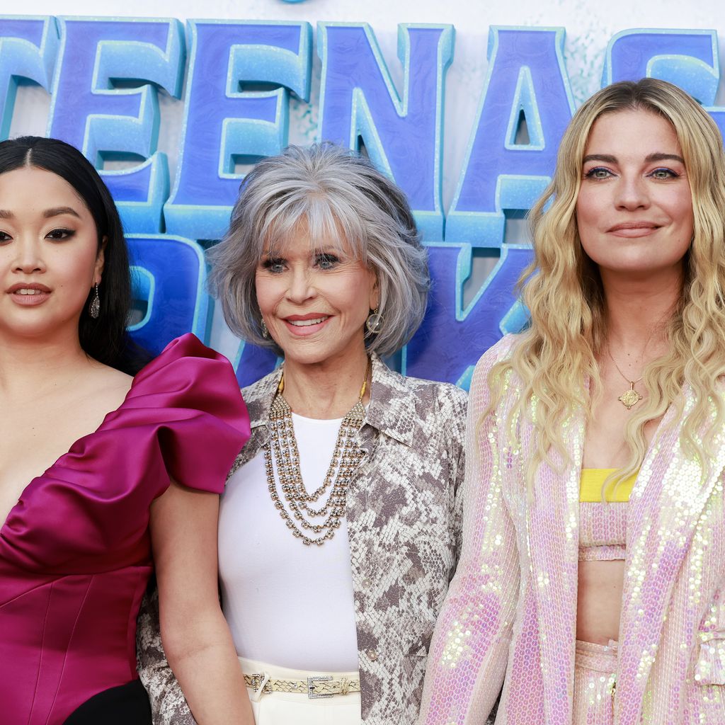 Lana Condor, Jane Fonda und Annie Murphy bei der Premiere von "Ruby taucht ab!