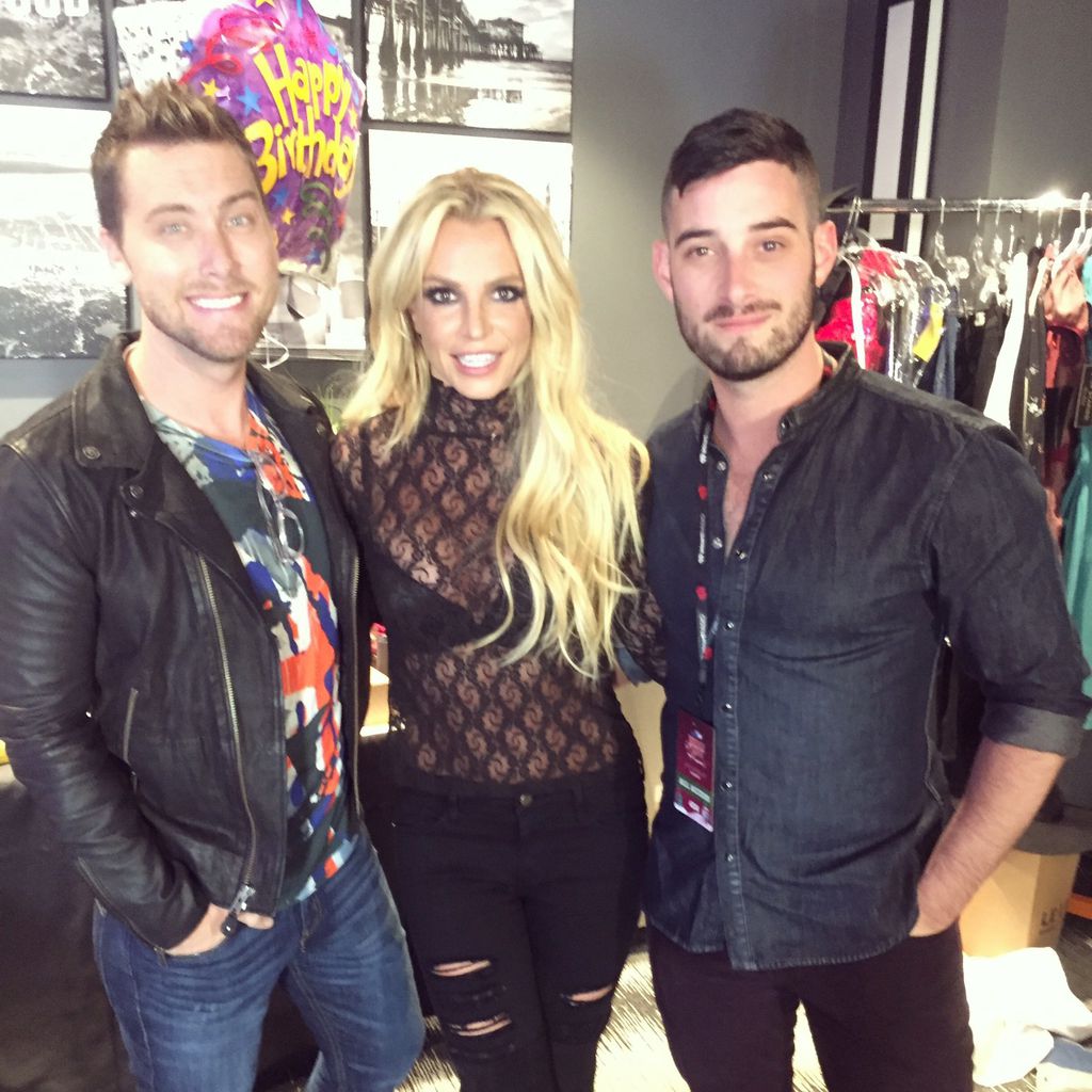 Lance Bass, Britney Spears und Michael Turchin in 2016