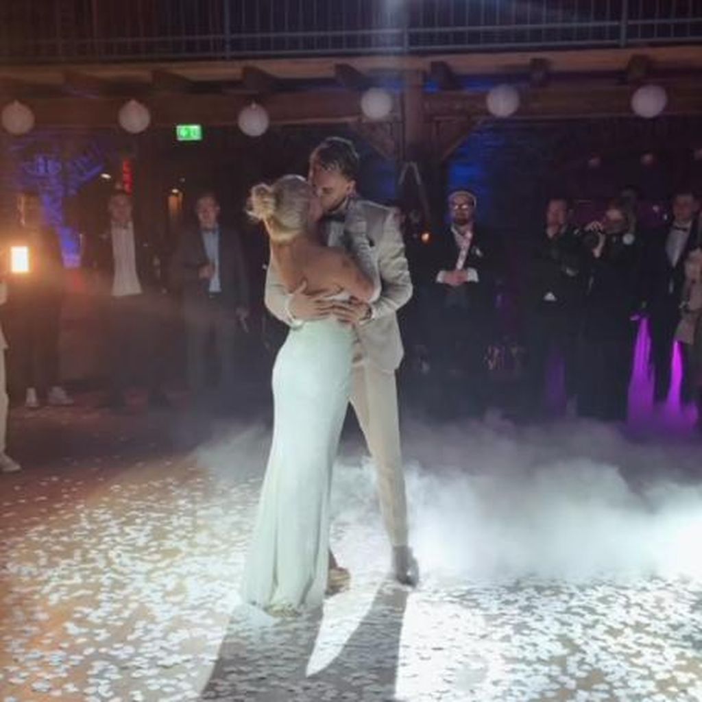 Lara-Marie Zielke und Dominik Winter auf ihrer Hochzeit, 2024