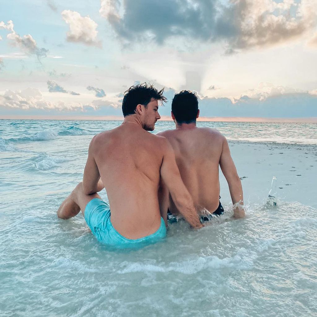 Lars Steinhöfel und sein Freund Dominik auf den Malediven
