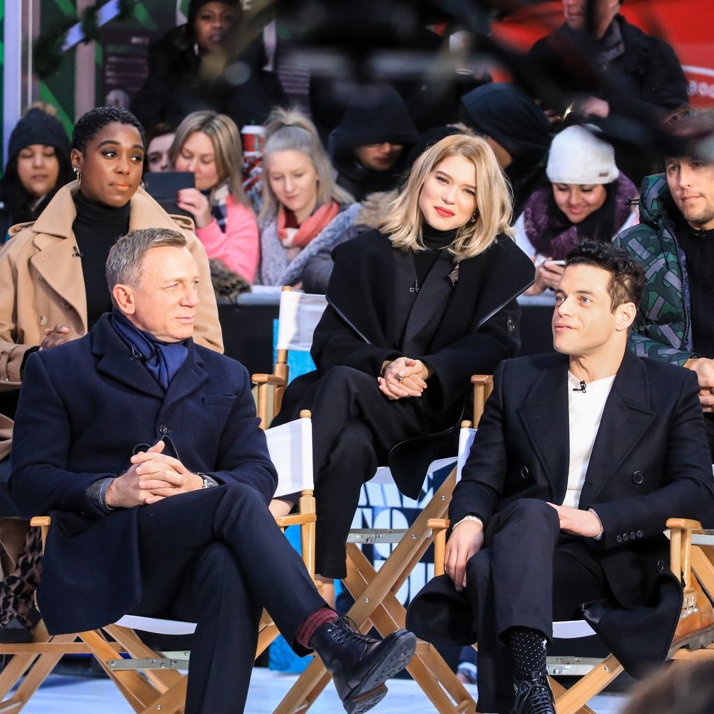 LaShana Lynch, Daniel Craig, Léa Seydoux und Rami Malek bei "Good Morning America" in New York