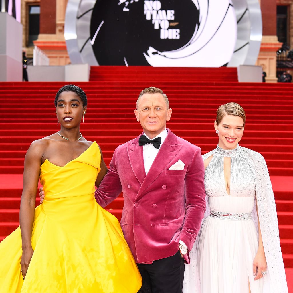 Lashana Lynch, Daniel Craig und Léa Seydoux im September 2021 in London
