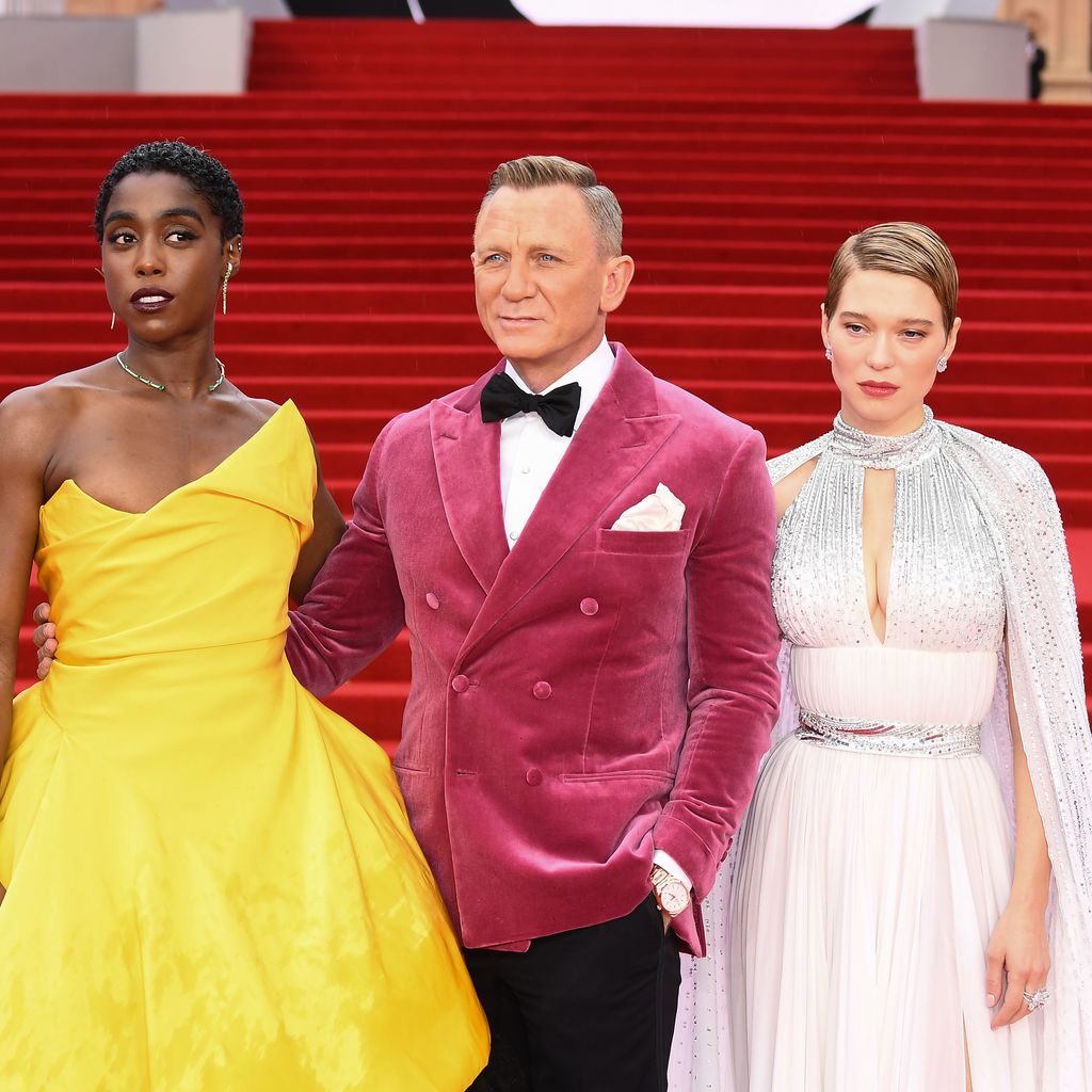 Lashana Lynch, Daniel Craig und Léa Seydoux  bei der "Keine Zeit zu sterben"-Premiere, 2021