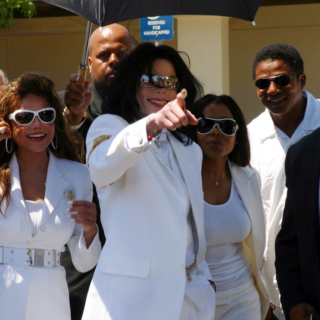 LaToya Jackson, Michael Jackson, Janet Jackson und Tito Jackson im August 2004