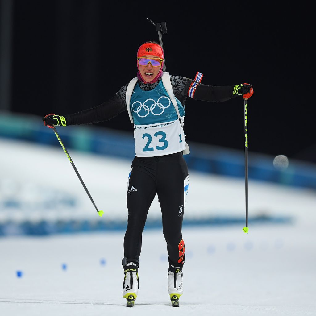 Laura Dahlmeier beim Olympia-Wettkampf 2018