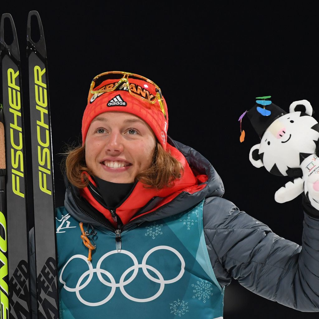 Laura Dahlmeier, Goldmedaillengewinnerin bei den Olympischen Winterspielen 2018