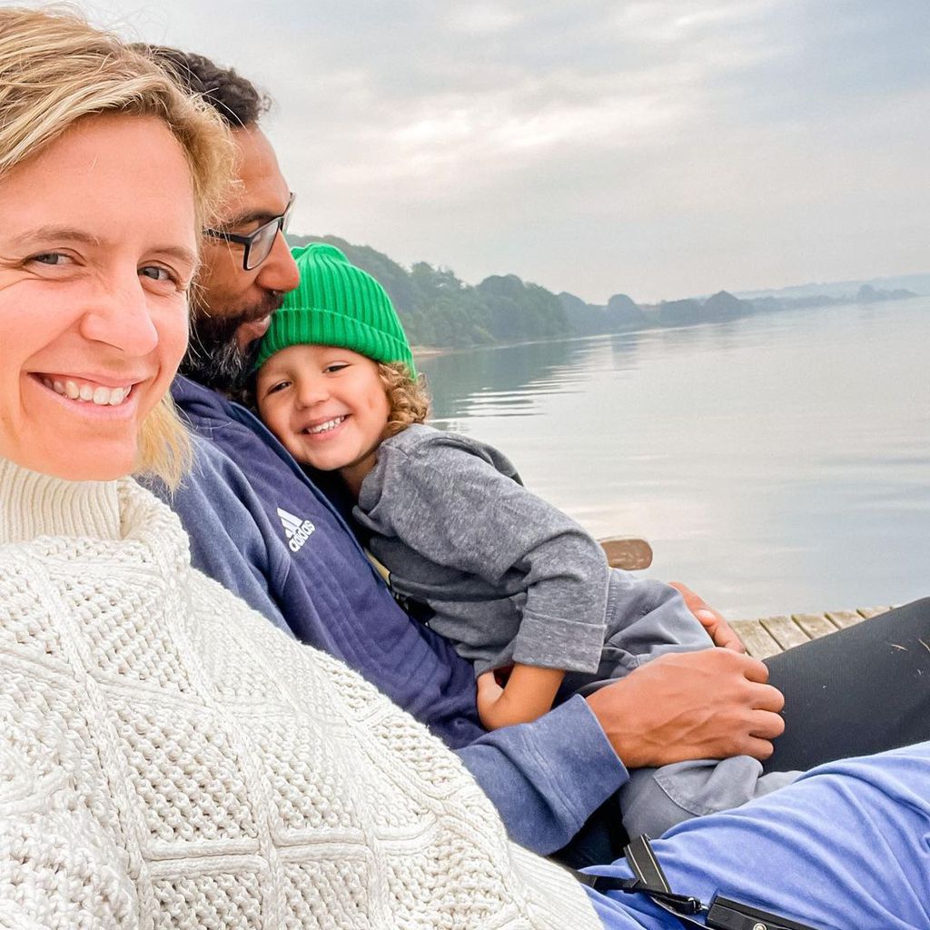 Laura Ludwig mit ihrer Familie