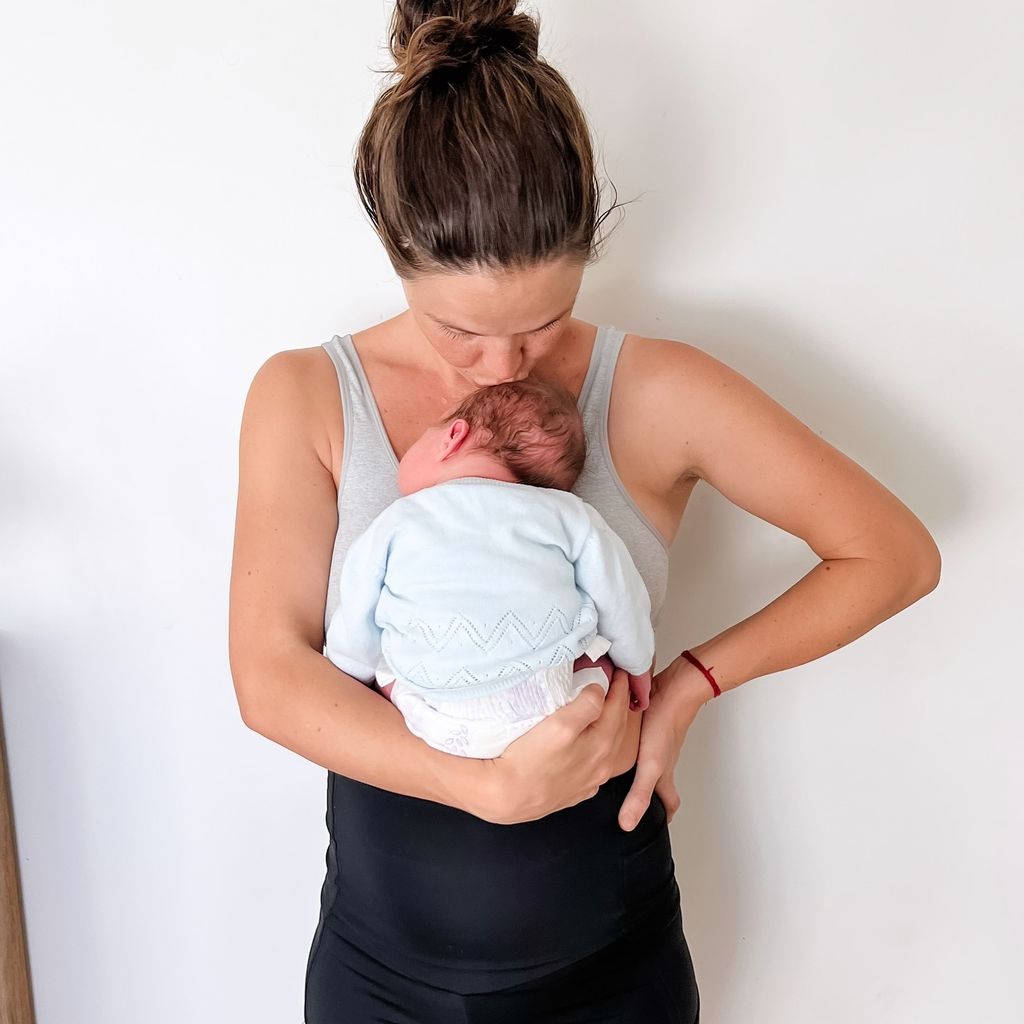 Lauren Brant mit ihrem Sohn Clay im August 2024