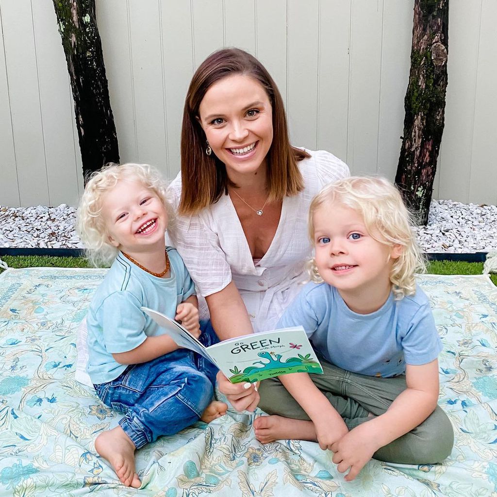 Lauren Brant mit ihren beiden Kindern