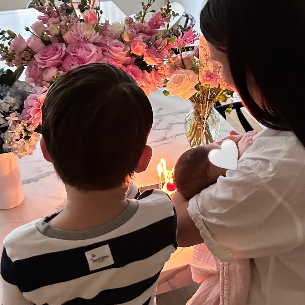 Lea Michele (r.) mit ihren beiden Kindern im August 2024