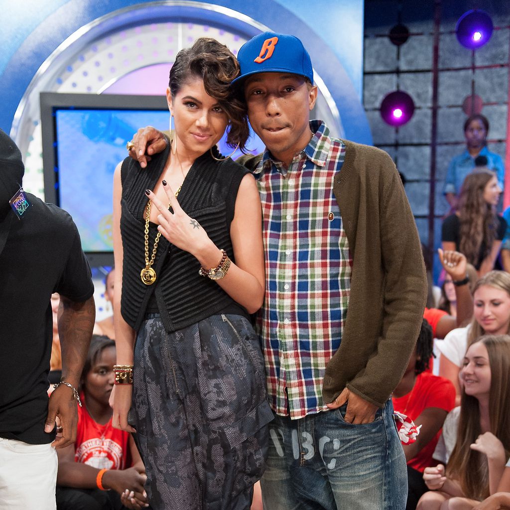 Leah LaBelle und Pharrell Williams in den BET Studios in New York City 2012