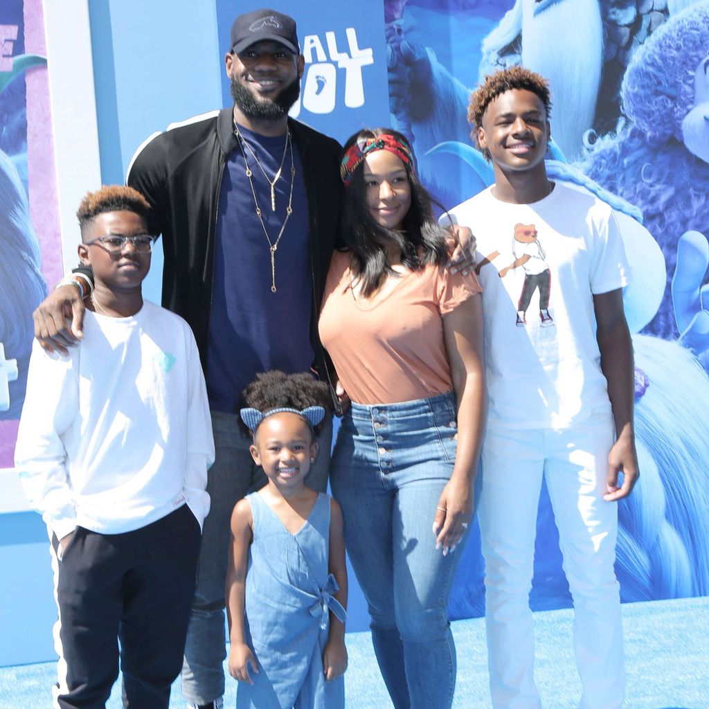 LeBron James mit seiner Familie, 2018