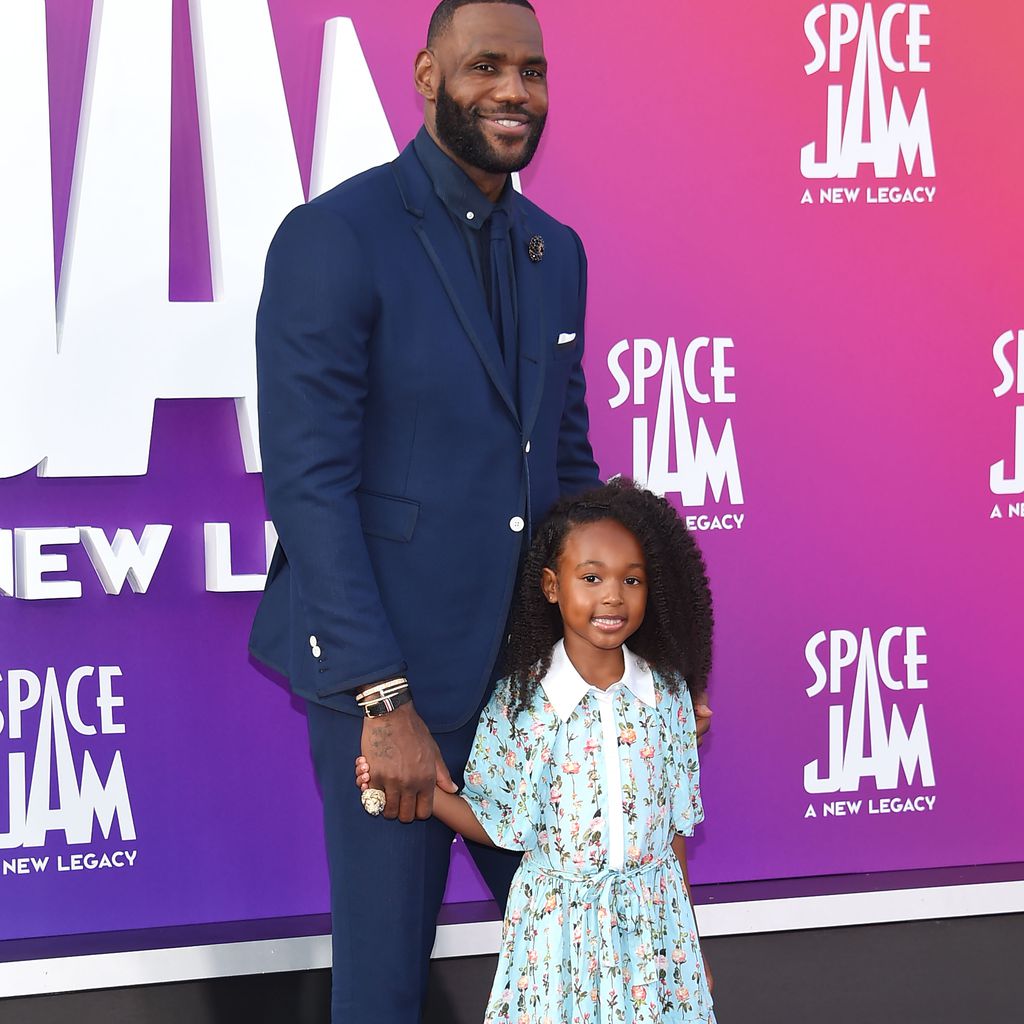 LeBron James und seine Tochter Zhuri bei der "Space Jam: A New Legacy"-Premiere im Juli 2021