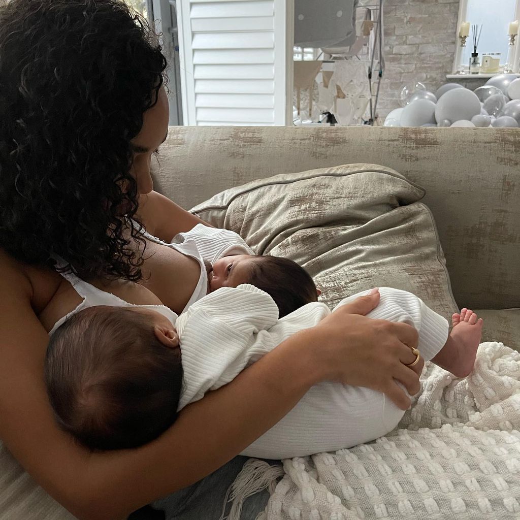 Leigh-Anne Pinnock mit ihren beiden Zwillingen