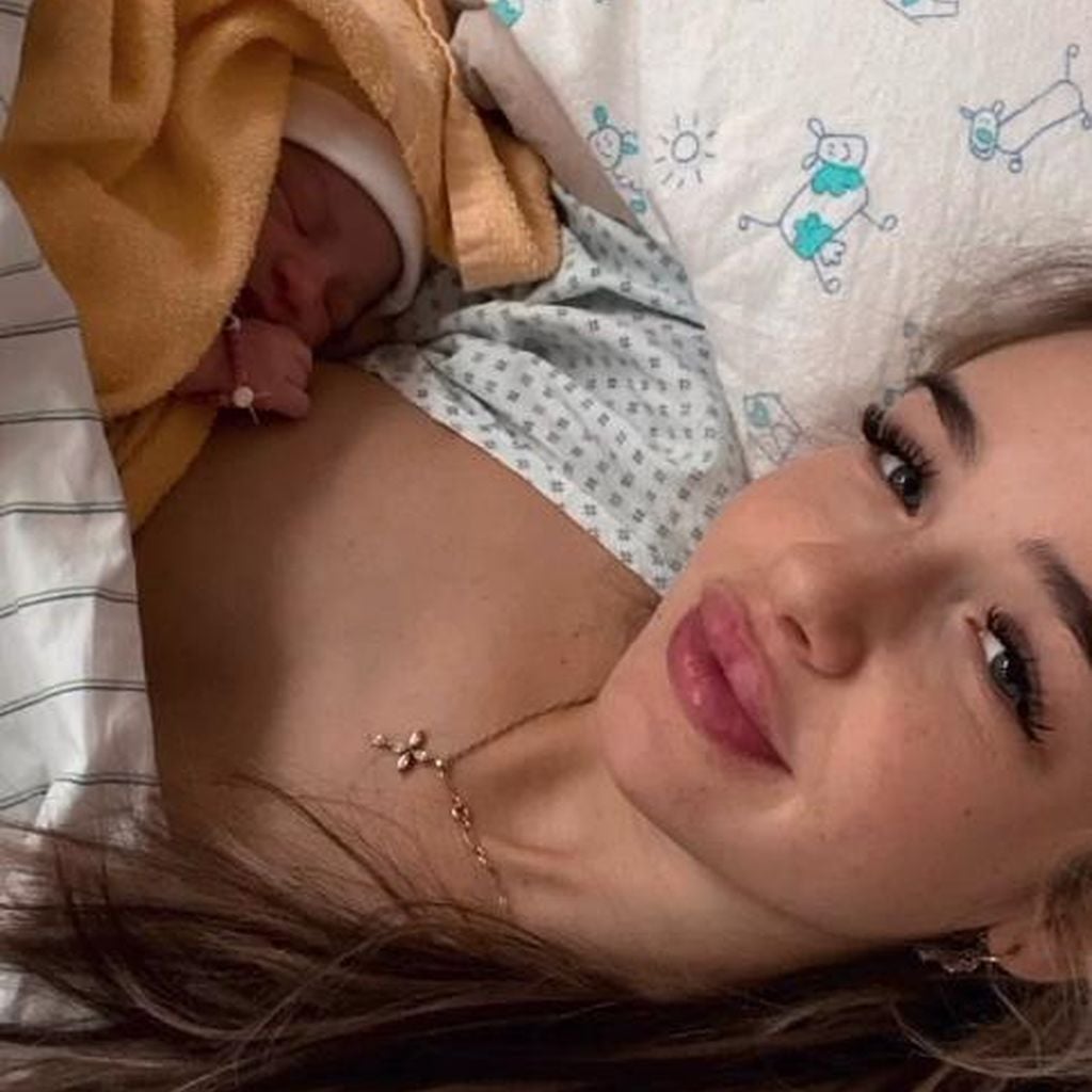 Lena Goldstein mit ihrem Baby, Januar 2024