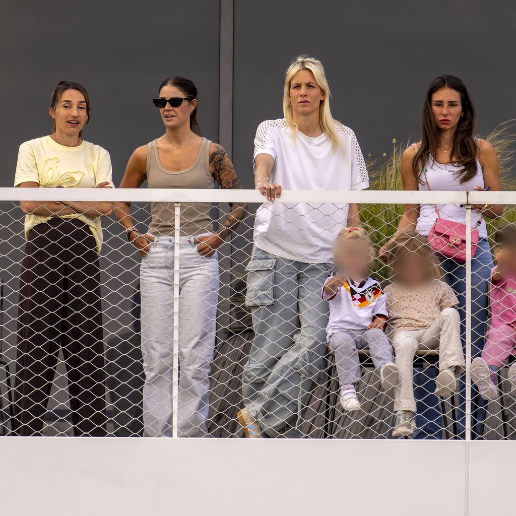 Lena Wurzenberger, Lina Kimmich, Sina Groß und Tanja Undav beim Abschlusstraining der DFB-Elf in Frankfurt, Juni 2026