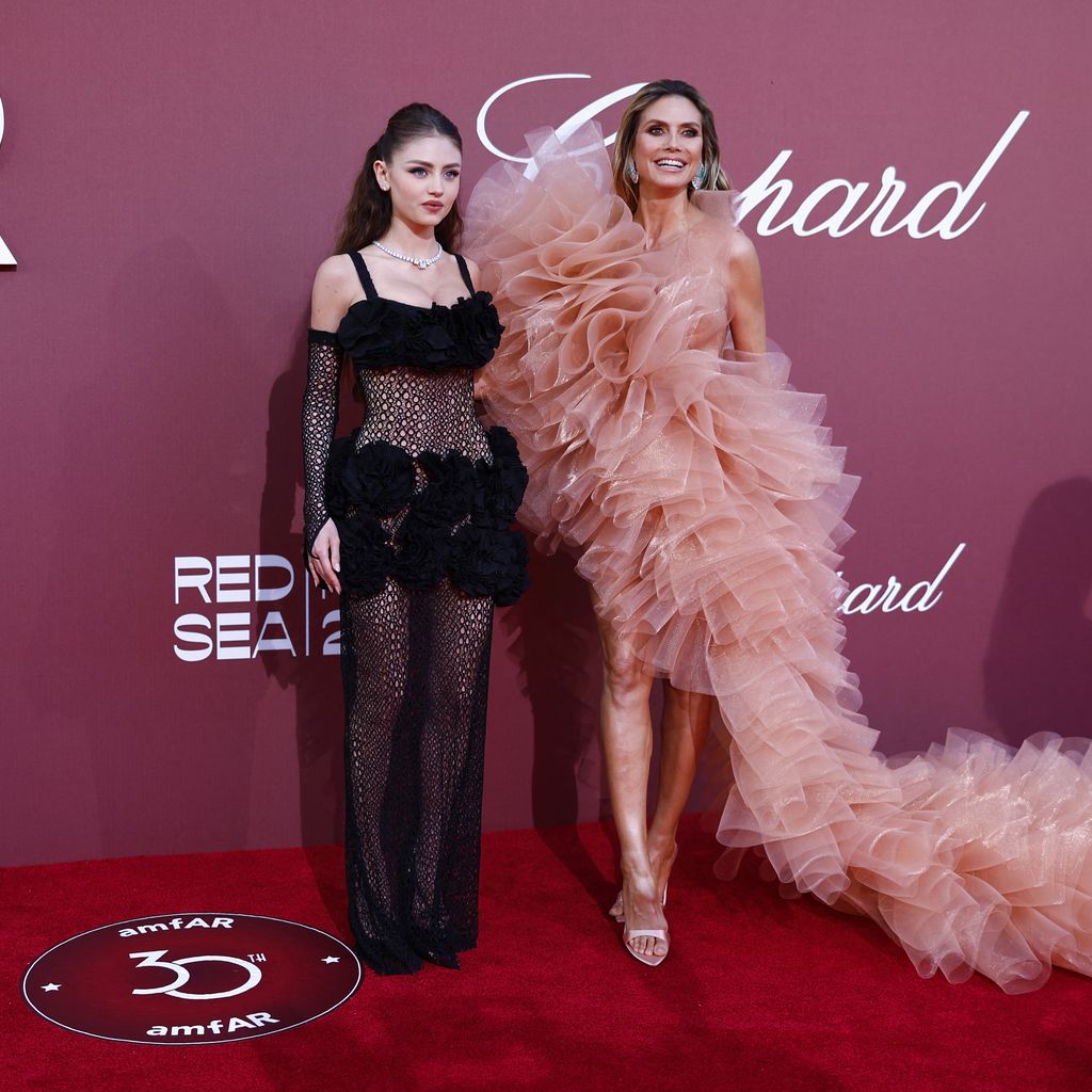 Leni und Heidi Klum bei der amfAR Gala 2024 in Cannes