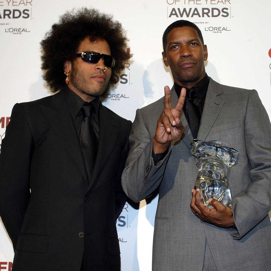 Lenny Kravitz und Denzel Washington, Oktober 2002