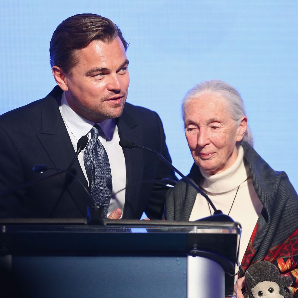Leonardo DiCaprio und Jane Goodall in Santa Rosa am 15. September 2018