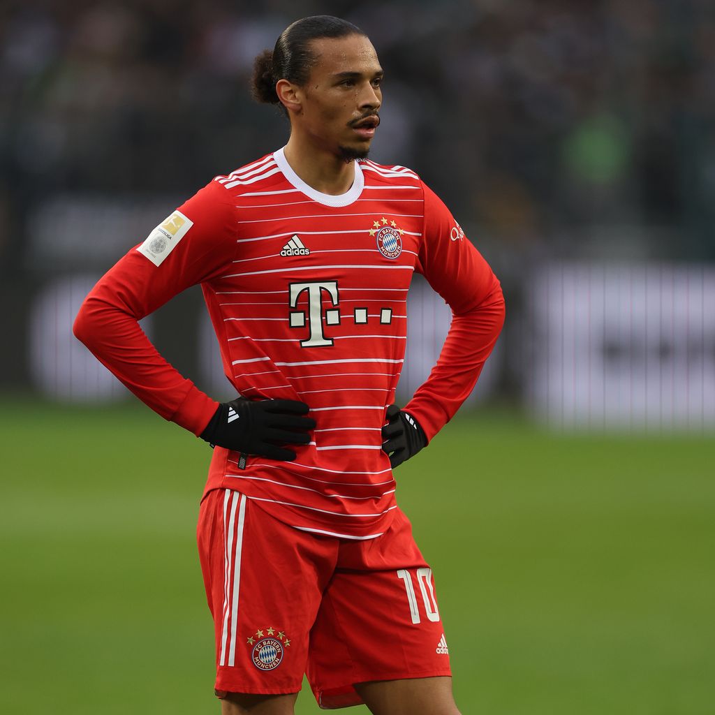 Leroy Sané beim Spiel FC Bayern München gegen Borussia Mönchengladbach, Februar 2023