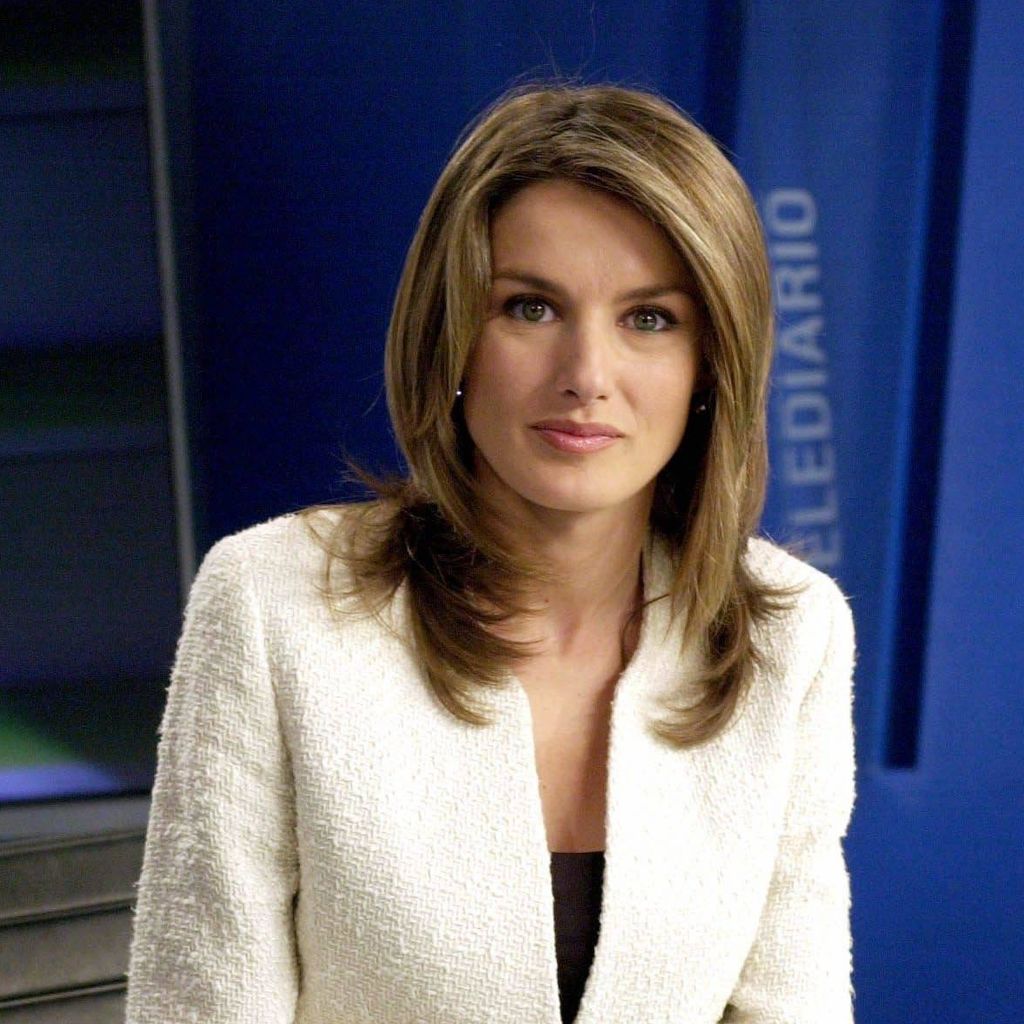 Letizia Ortiz Rocasolano in den TVE-Studios in Madrid