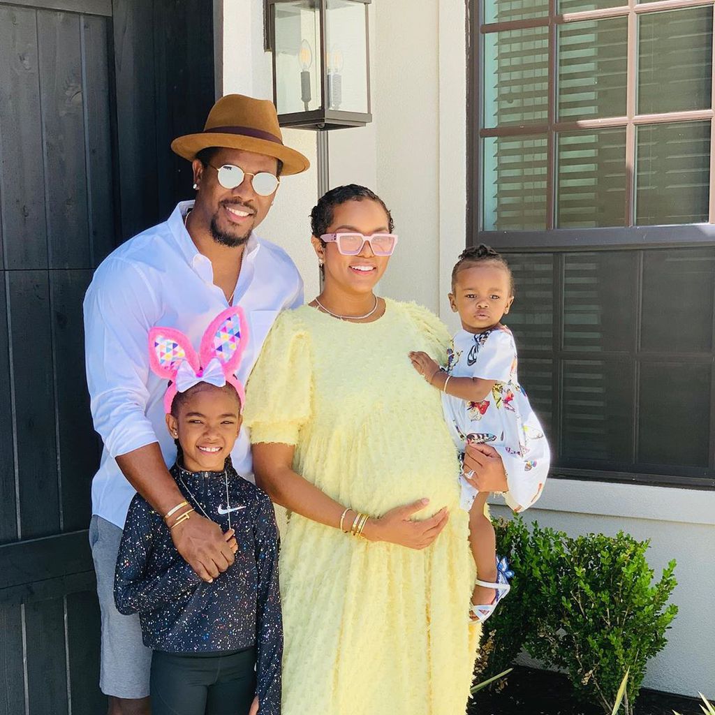 LeToya Luckett-Walker mit ihrem Mann und ihren beiden Töchtern Madison und Gianna