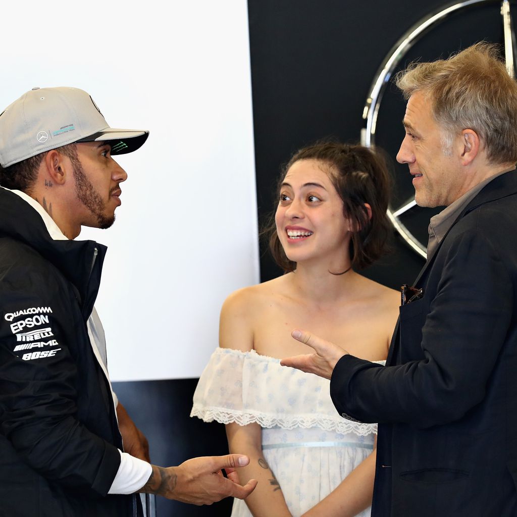 Lewis Hamilton, Rosa Salazar und Christoph Waltz in Texas