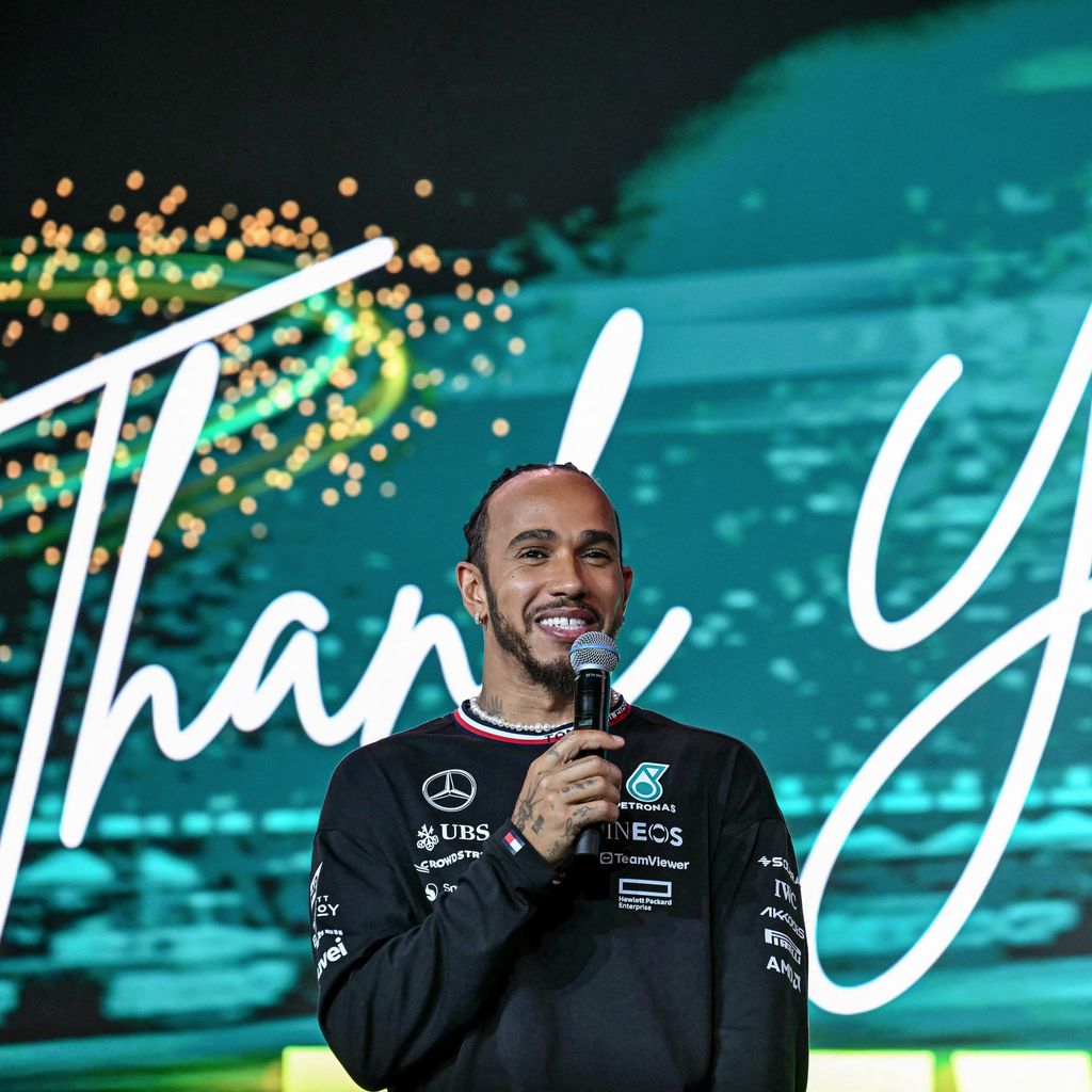 Lewis Hamilton bei seinem Abschied vom Mercedes-F1-Team, Dezember 2024