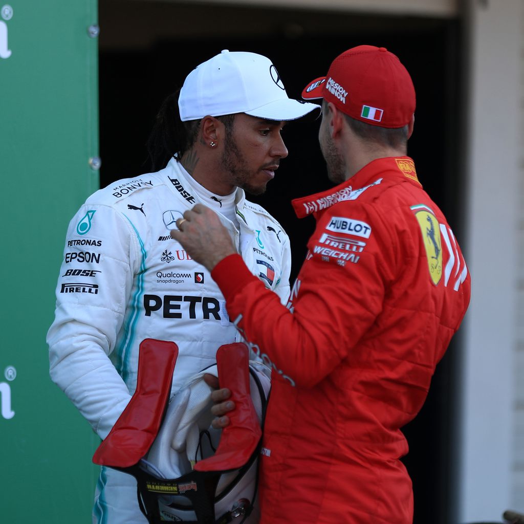 Lewis Hamilton und Sebastian Vettel im Oktober 2019