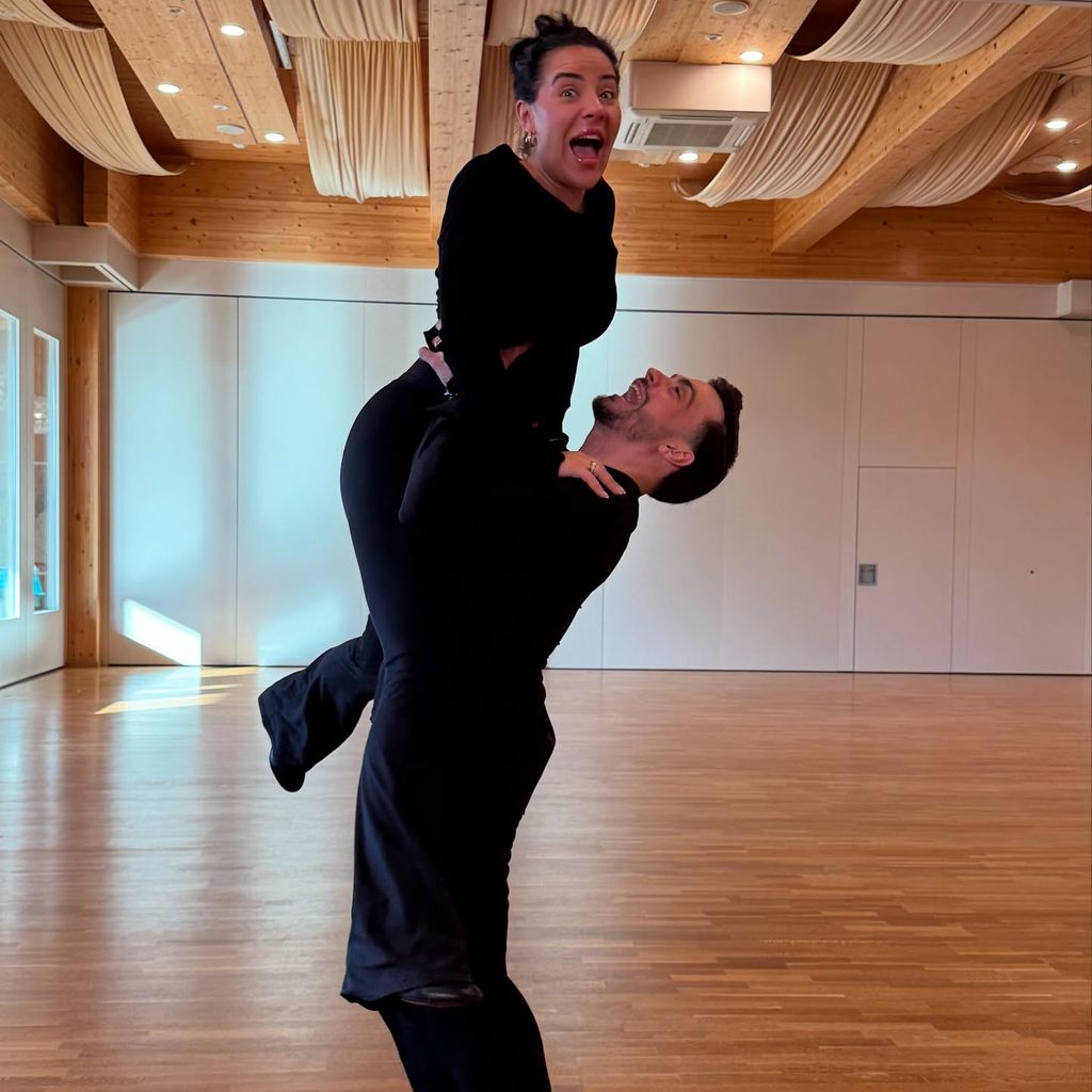 Leyla Lahouar und Sergiu Maruster beim Training für "Let's Dance"