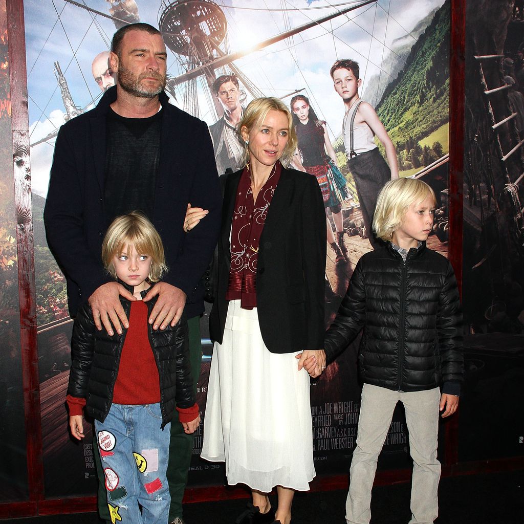 Liev Schreiber und Naomi Watts 2015 mit ihren Söhnen