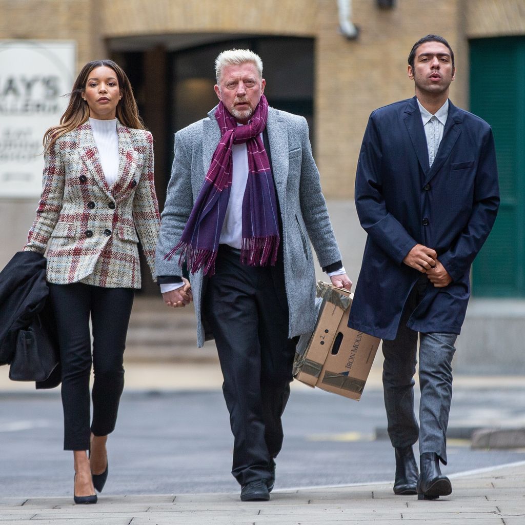 Lilian de Carvalho Monteiro, Boris Becker und Noah Becker im April 2022