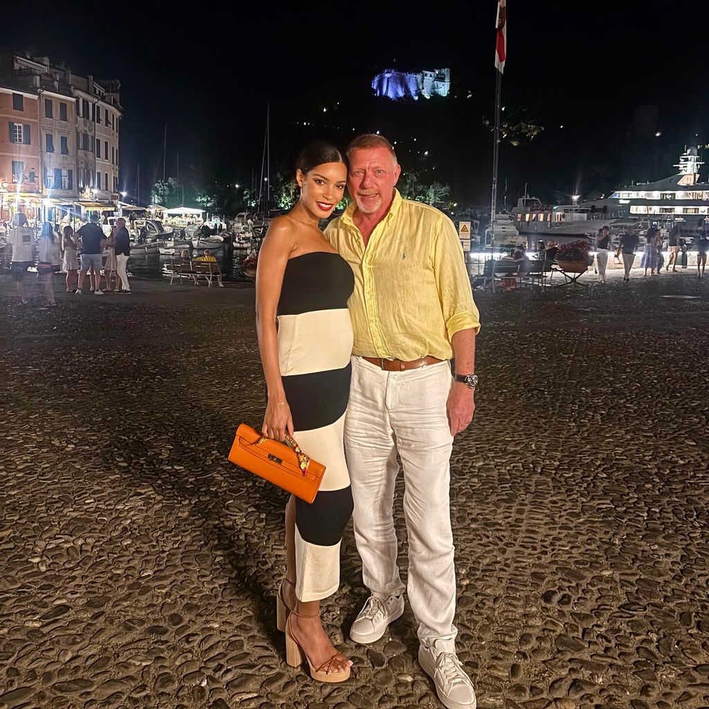 Lilian de Carvalho Monteiro und Boris Becker in Italien