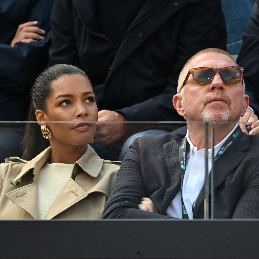 Lilian de Carvalho Monteiro und Boris Becker bei den Italian Open 2023