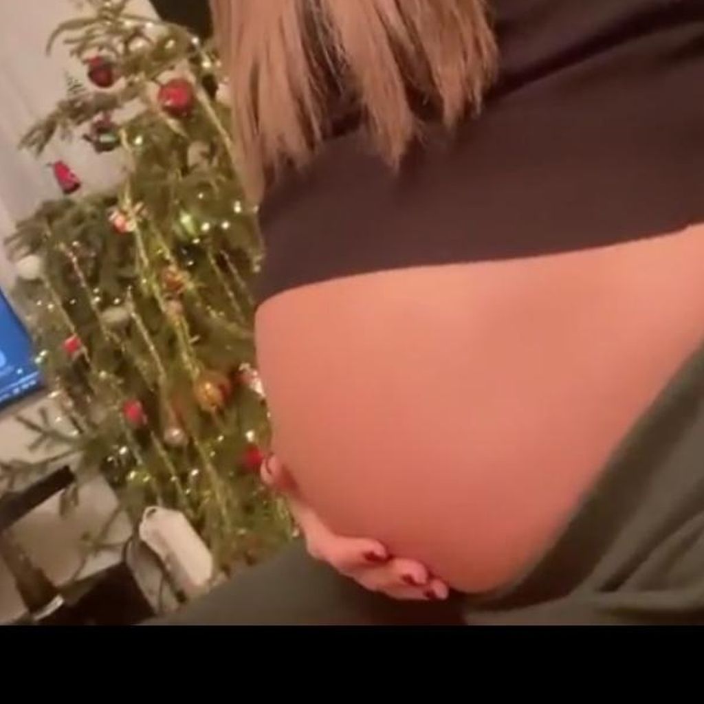 Liliana Matthäus' Babybauch im Januar 2022