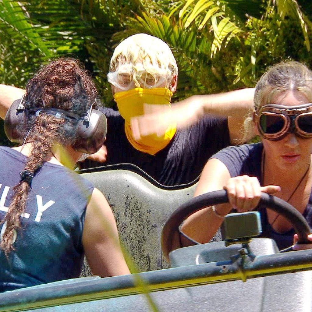 Lilly Becker, Sam Dylan und Alessia Herren bei der Dschungelprüfung an Tag fünf