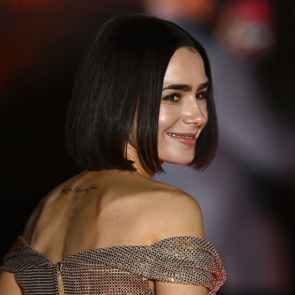 Lily Collins auf der Musical-Premiere von "Der Teufel trägt Prada", London 2024