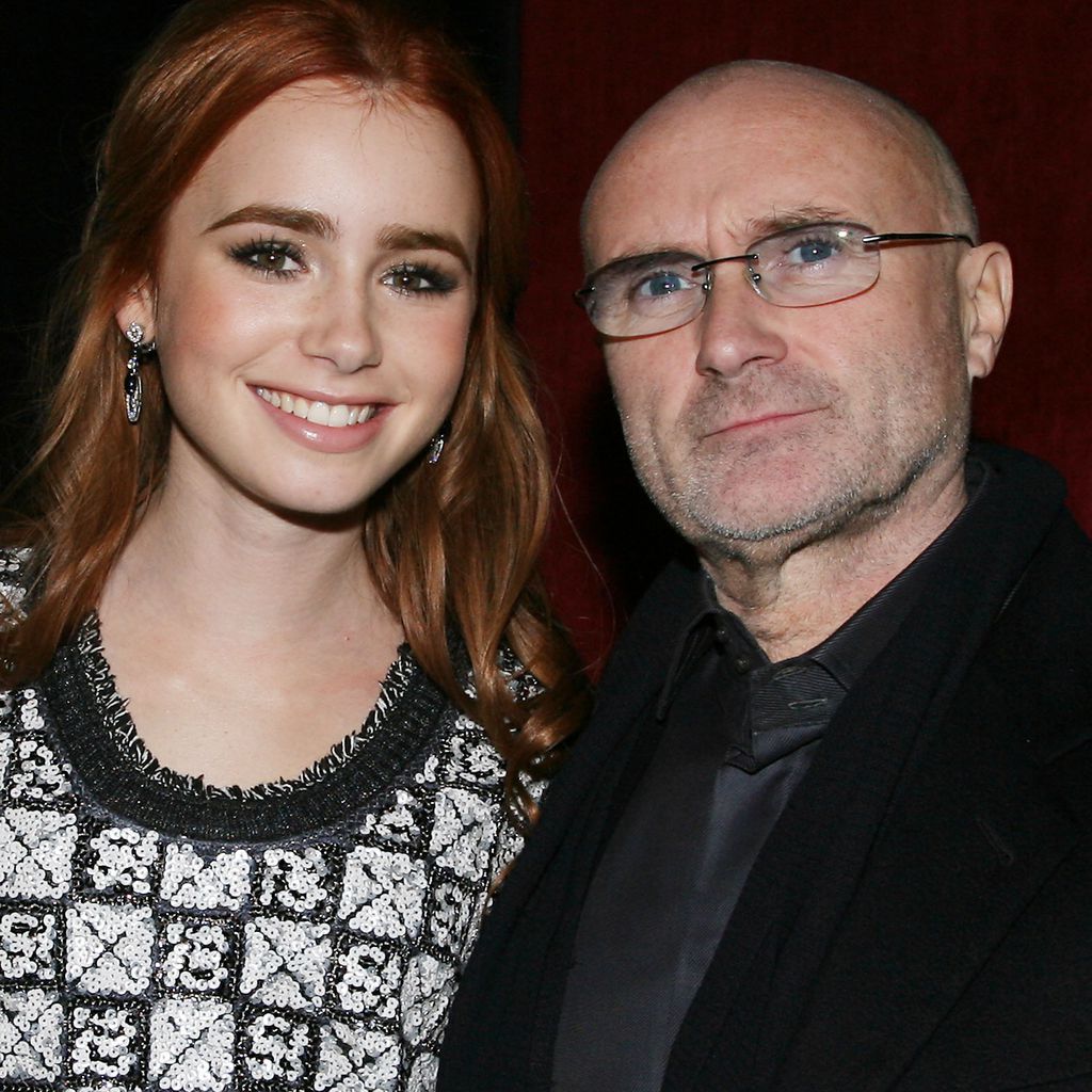 Lily Collins und Phil Collins bei der Premiere von "The Blind Side", 2009
