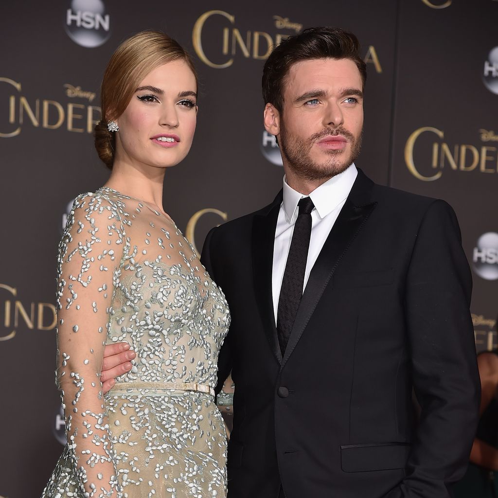 Lily James und Richard Madden, Premiere von "Cinderella" 2015