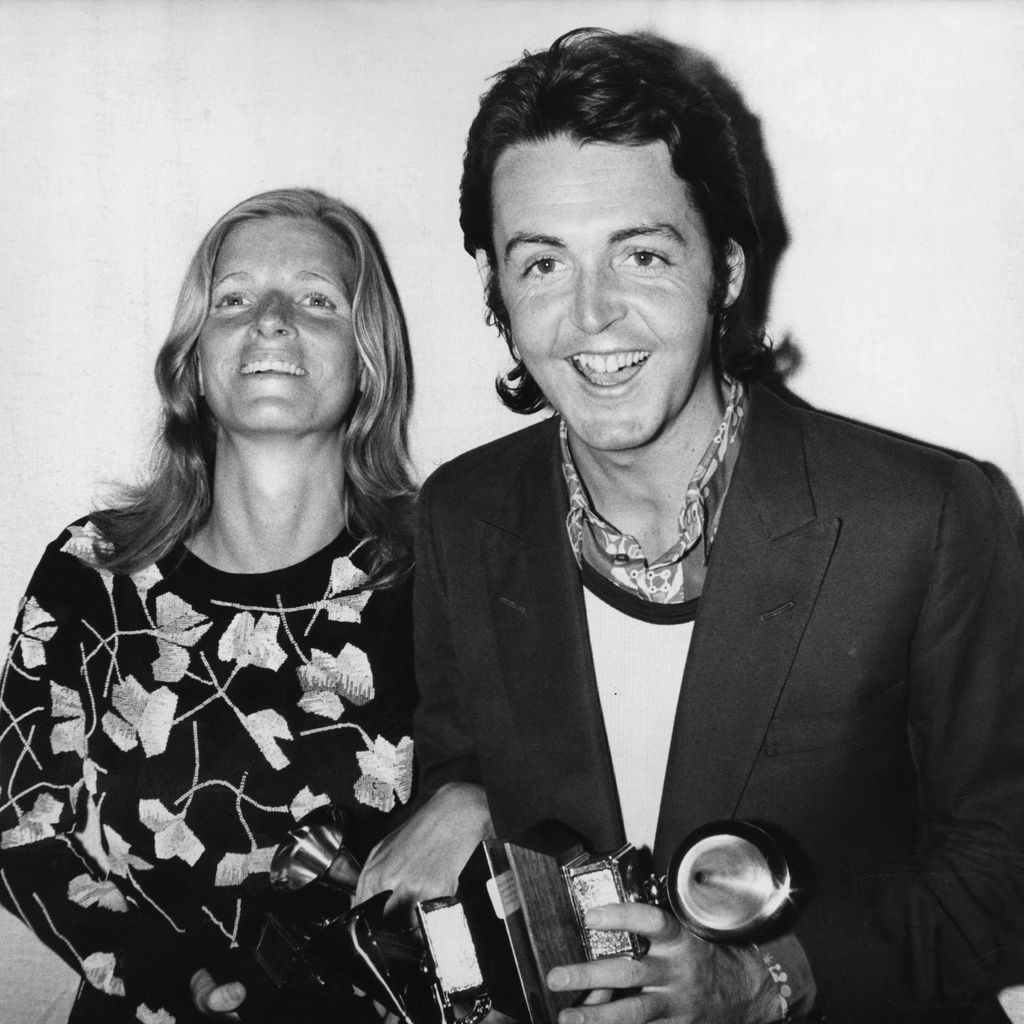 Linda McCartney (verstorben) und Paul McCartney bei den 13. Grammy Awards in Los Angeles, März 1971.