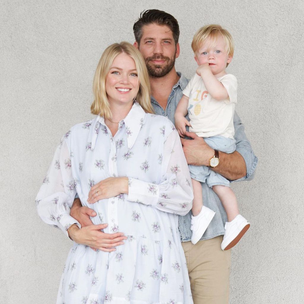 Lindsay Ellingson mit ihrem Mann Sean Clayton und Sohnemann Carter