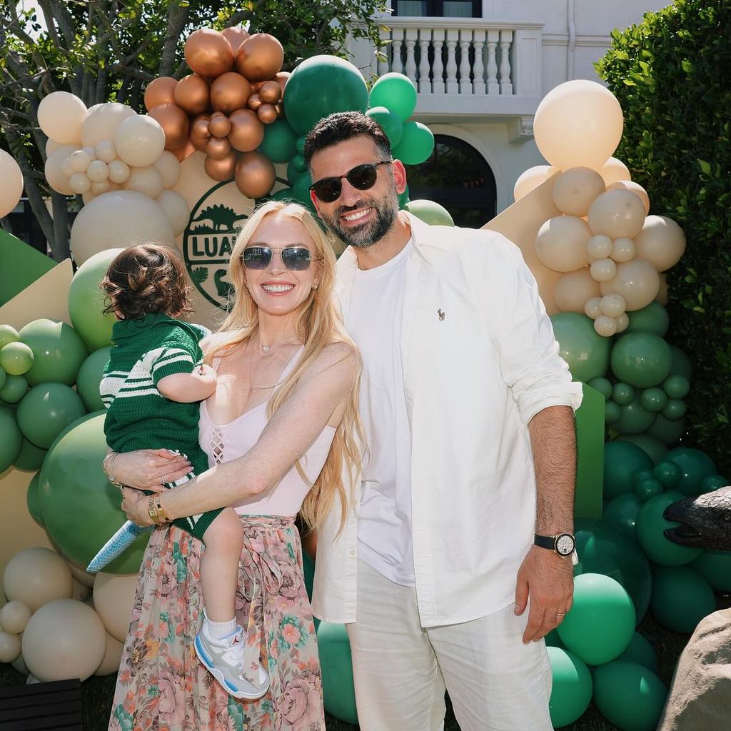 Lindsay Lohan, Bader Shammas und Sohn Luai, Juli 2025