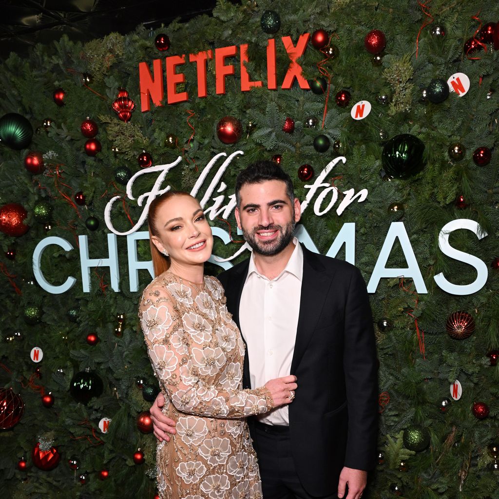 Lindsay Lohan und Bader Shammas auf der "Falling For Christmas"-Premiere im November 2022.