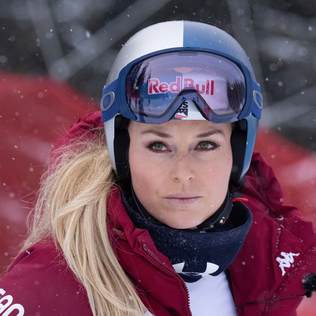 Lindsey Vonn bei der Streckenbesichtigung in Crans-Montana