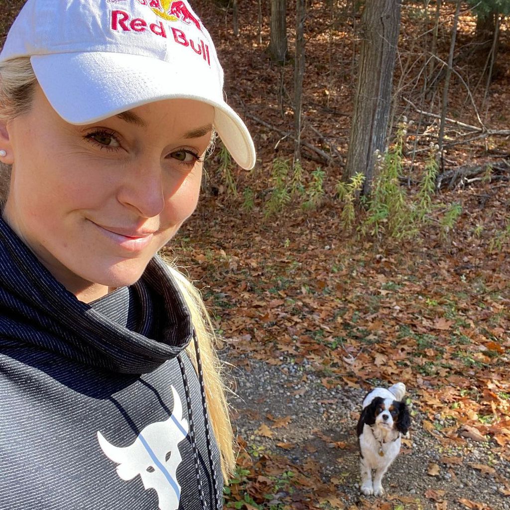 Lindsey Vonn und ihr Hund Lucy, November 2020
